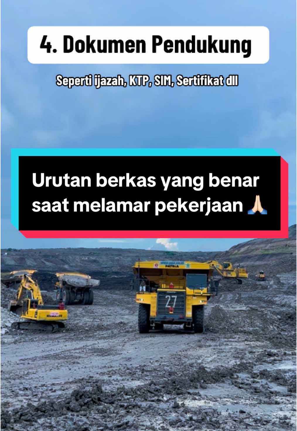 Jgn lupa klo mau lamar pekerjaan, pastikan berkas CV yang d buat harus yg terbaik ya, lebih byk skil lebih bagus 👌🏻, loker tambang bisa join di komunitas grup loker pertambangan yaa, link di bio #berandafyp #fypシ゚ #anaktambang #tambangindonesia #fypシ゚viral #fypシ゚viral #fypage #lokerterbaru #lokertambangupdate 