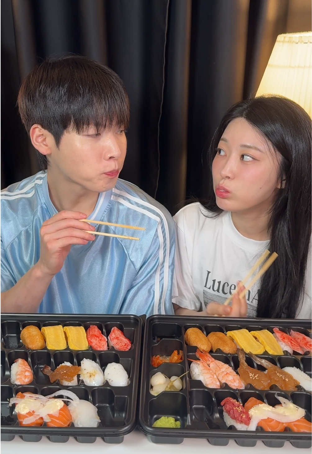 (끝까지보세용) 12시간 공복 초밥❤️ 남편 아내 먹는속도차이ㅋㅋㅋㅋㅋㅋ #sushi #초밥 #koreandrama #mukbang #먹방 