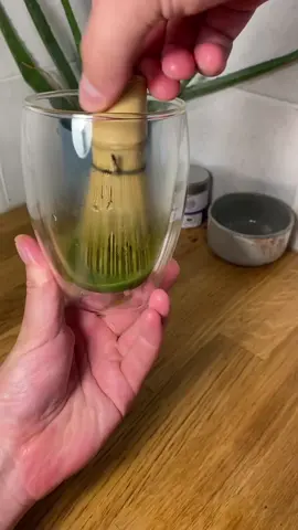Matcha in a glass subtitled reel