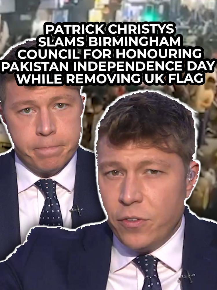 Patrick Christys slams Birmingham City Council for removing Union Jack flags from the streets ahead of VJ Day, while choosing to celebrate Pakistan’s Independence Day by lighting up the city’s library in the colours of the Pakistani flag. #PatrickChristys #Birmingham #Pakistan #GBNews