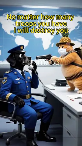 No matter how many troops you have, I will still defeat you  #catlover #aiart #orangecat #aivideo #kucinglucu #catsoftiktok#aigenerated #lucu #fyp#kucingoren#kucinggemoy #kucingtiktok #US #Cat #ai #Nyan#unitedstates#fubbycat #cutecat