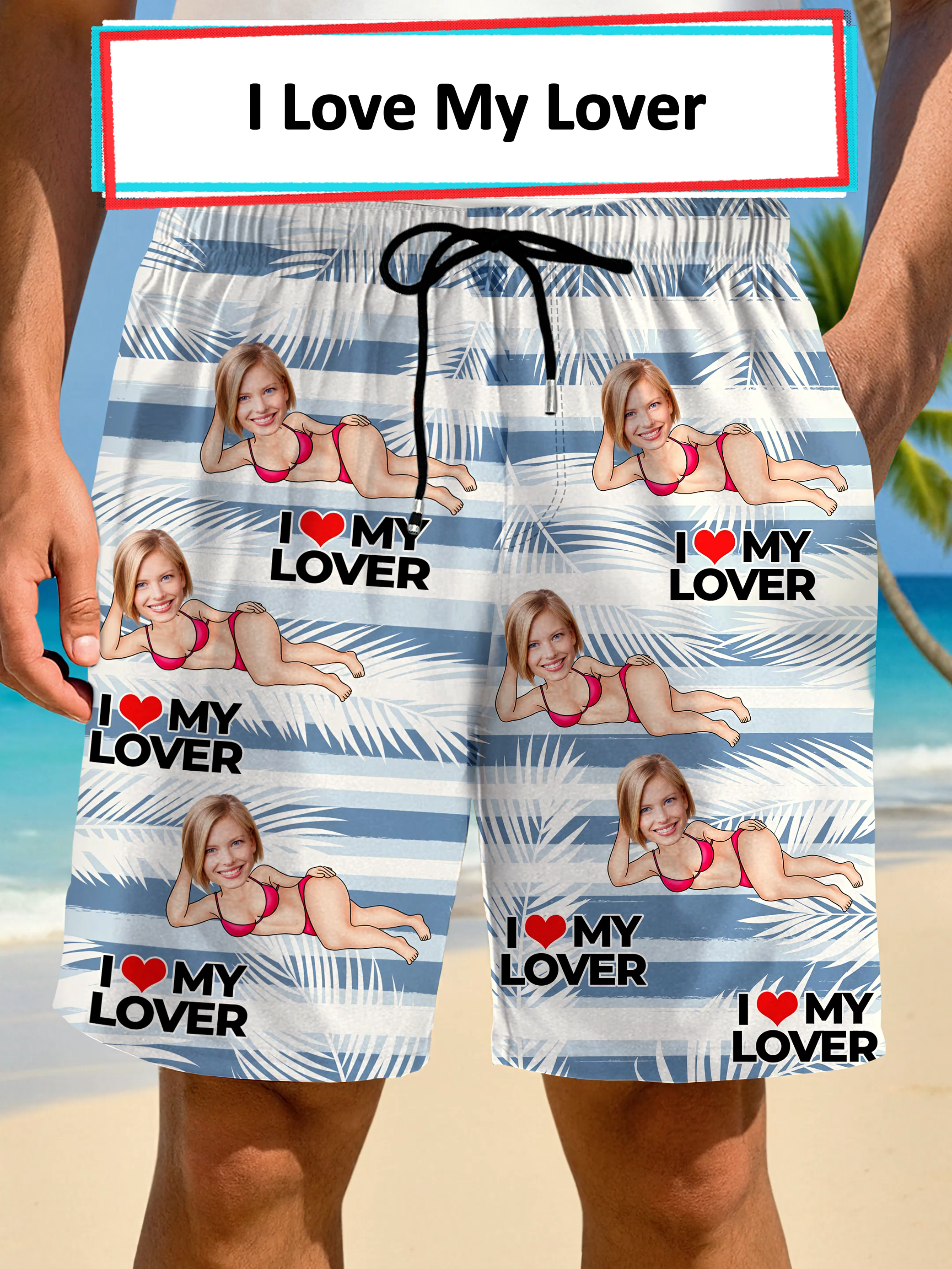 The perfect gift for him! These personalized shorts can be customized with a photo to make his summer style unique ☀️📸 #wanderprints #personalized #Summer #giftforhim
