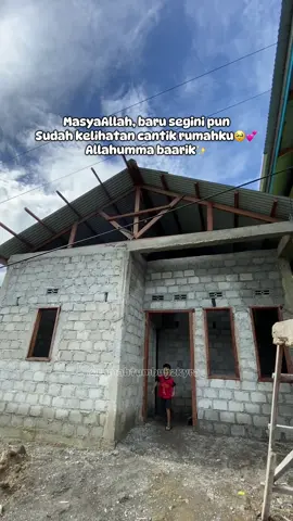 Rumah yang di bilang banyak sekat, sempit, kecil dll, sudah nampak cantik masyaAllah🥹💕 sehat badan, lancar rezeki, Allah mudahkan biar sampai finishing, aamiin🤲🏼