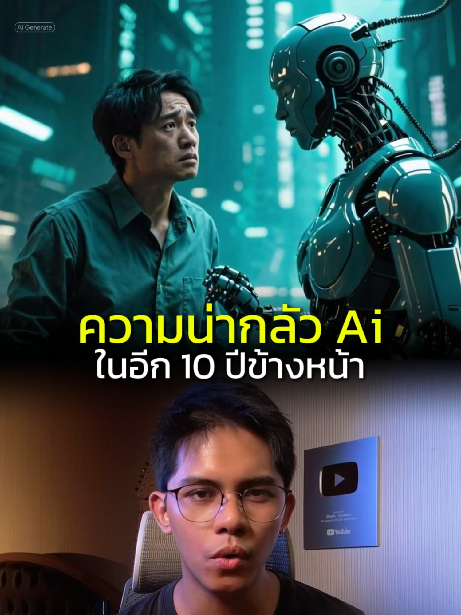 ผมลองถาม AI ว่า ความน่ากลัวของของ AI ในอีก 10 ปีข้างหน้า จะเป็นอย่างไร? #KBTGTechtopia
