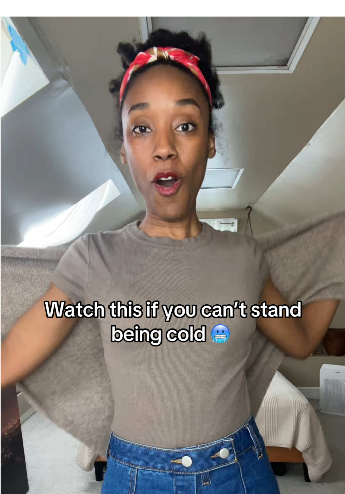 Now you can go to your friend’s house and actually enjoy it! 🥹 #keepwarm #shrug #shawl #sweaterweather 
