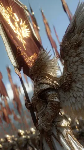 Angel army,ready to fight for God at all times.#heaven #aigenerated #faith #creed #angel #army #armor #battle #fightforgod #honor #jesus #viralvideos #foryoupage #wolink 	