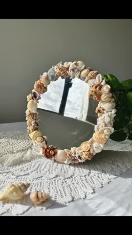 Mirror decor idea 🐚 #fypシ゚ #decor #craft #tiktokviral #diyproject 