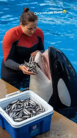 Orca refuses to eat by others, come back Jessica plzz. #foeyoupage #jessicajane99 #orca #orcawhale #orcas #rescueanimals #help .#viral 