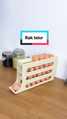 Telur banyak? Gak masalah! Rak telur 4 tingkat ini muat BANYAK, hemat tempat pula #raktelur #raktelur4tingkat #wadahtelur 