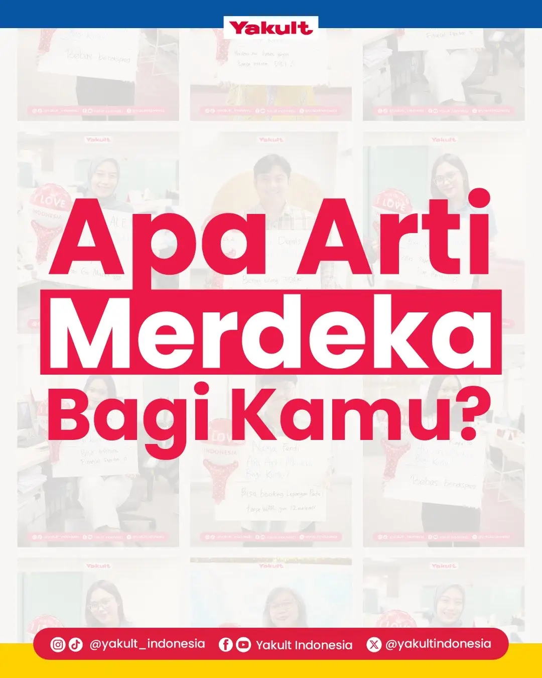 Kalau merdeka versi Minkult… Bebas nikmatin momen bareng keluarga, sambil ngelakuin hal-hal kecil yang bikin bahagia. Termasuk… minum Yakult bareng! 😄🍶 Nah, kalau versi Yakult Family, merdeka itu apa sih? 🇮🇩 Klik link di bio untuk pesan Yakult @yakult_indonesia ✨ #YakultIndonesia #YESEveryday #MinumYakultSetiapHari #HariKemerdekaan #17Agustus