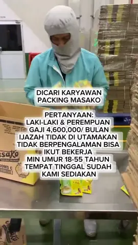 Daftar Sekarang  #packing #masako #kemasan #lokerterbaru #lokerindonesia 