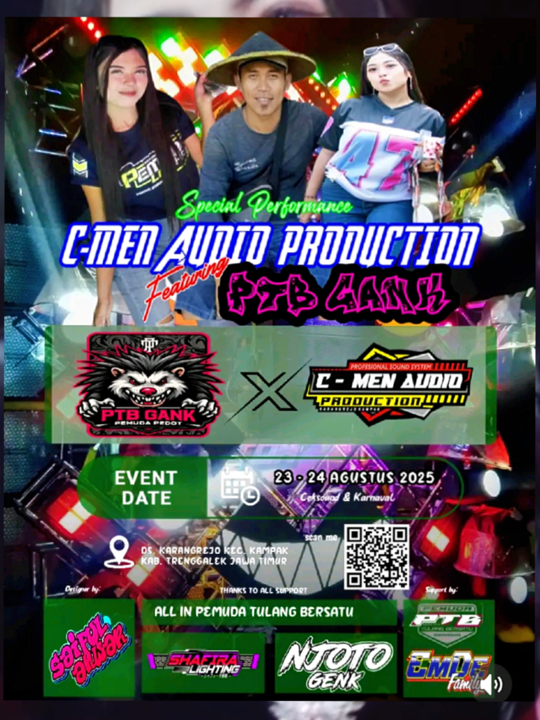 C-MEN AUDIO KARANGREJO TAMPIL KARNAVAL KAMPAK 24 AGUSTUS 2025 #trenggalek #kampaktrenggalek #trenggalek24jam #kampak #kampak24jam 