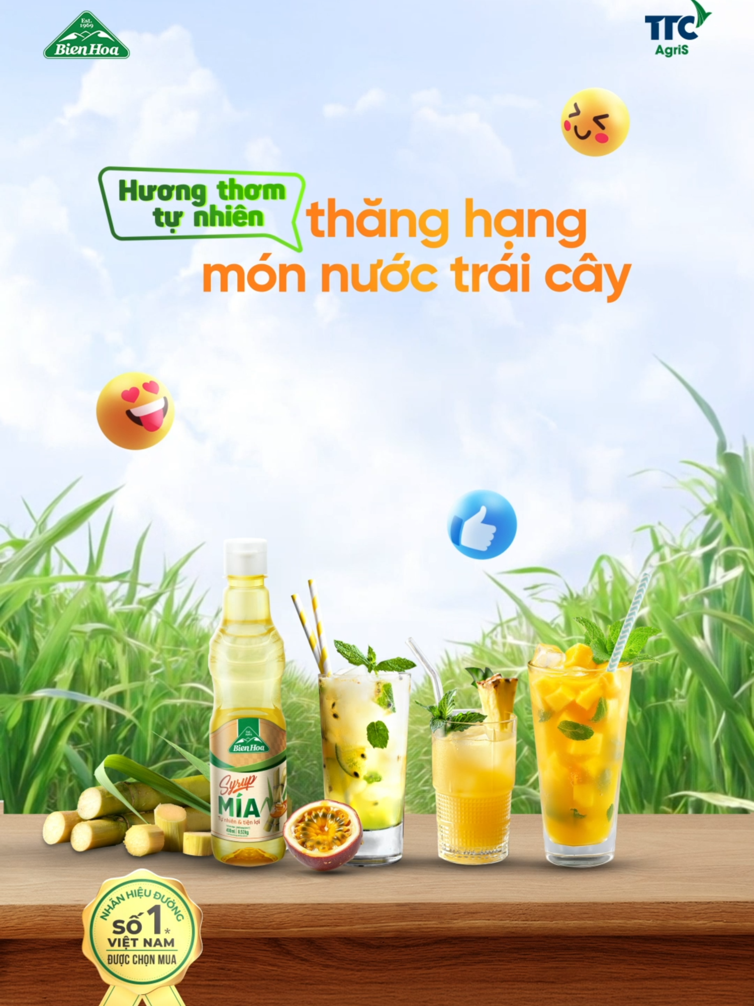 🍹 SYRUP MÍA - HƯƠNG THƠM TỰ NHIÊN, THĂNG HẠNG MÓN NƯỚC TRÁI CÂY 🍍 🌞 Hè đến là mùa của những ly nước trái cây mát lạnh, nhưng để chuẩn vị như ngoài tiệm - thanh mát, đậm vị trái cây, không lợn cợn đường, thì bí quyết chính là Syrup MÍA Biên Hòa. 💯Xứng danh trợ thủ đắc lực cho pha chế tại gia, Syrup MÍA Biên Hoà làm dậy vị trái cây nhờ hương thơm và vị ngọt thanh đặc trưng của mía tự nhiên, cũng như khả năng tan nhanh ngay cả trong nước đá giúp giúp pha chế siêu tốc. #DuongBienHoa #BienHoaConsumer #ViThanhNgotLanh #Xieulongtuthuonghieuduongso1Vietnam #SyrupMIA
