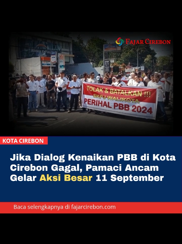 Paguyuban Masyarakat Kota Cirebon (Pamaci) menyatakan siap menggelar aksi pada 11 September 2025, jika upaya dialog terkait kenaikan Pajak Bumi dan Bangunan (PBB) tidak membuahkan hasil. Ketua Harian Pamaci, Adji Priyatna, menegaskan bahwa pihaknya mengedepankan jalur dialog untuk menyelesaikan berbagai persoalan di Kota Cirebon. Namun, ia menegaskan kesiapan Pamaci untuk turun ke jalan jika komunikasi dengan pemerintah daerah (pemda) tidak menemukan titik temu. “Kami mengutamakan dialog. Tapi kalau dialog buntu, kami akan melakukan aksi pada 11 September 2025, dan itu kami serius,” tegas Adji, Selasa (12/8) kemarin. Adji menjelaskan, perjuangan Pamaci tidak hanya sebatas menolak kenaikan PBB. Pihaknya juga menyoroti persoalan lain, terutama kinerja Badan Usaha Milik Daerah (BUMD) Kota Cirebon yang dinilai tidak optimal dan berada dalam kondisi tidak sehat. “BUMD sekarang kondisinya tidak sehat semua. Itu yang kami tuntut untuk diperbaiki. Jangan sampai masyarakat dibebani pajak tinggi hanya karena BUMD tidak bisa menghasilkan,” katanya. Ia mendesak pemerintah daerah agar melihat masalah secara menyeluruh, tidak hanya fokus pada kebijakan kenaikan pajak. Menurutnya, sumber pendapatan daerah lain perlu dimaksimalkan. “Kalau dilihat dari hulu ke hilir, tidak hanya melulu kenaikan PBB, tapi harus ada sumber lain yang menghasilkan. Yang saya lihat, BUMD sangat lambat dalam bergerak,” imbuhnya. Sementara itu, Juru Bicara Paguyuban Pelangi Cirebon, Hetta Mahendrati mengingatkan, bahwa perjuangan warga menolak kenaikan PBB sudah berlangsung sejak Januari 2024. Mereka pernah melakukan hearing di DPRD, aksi turun ke jalan, hingga mengajukan judicial review yang akhirnya ditolak. “Kami sudah mengadu ke Presiden, Kemendagri, sampai BPK. Semua keluhan sudah kami sampaikan, tapi sampai detik ini belum ada satu pun jawaban. Semua keluhan sudah kami sampaikan, tapi sampai detik ini belum ada satu pun jawaban,” kata Hetta. Ia menilai kenaikan PBB yang mencapai 1.000 persen di tengah pemulihan ekonomi pasca pandemi tidak masuk akal. “Tahun 2023 kita baru selesai pandemi, apakah bijak dinaikkan hingga 1.000 persen? Pemerintah bilang ekonomi naik 10 persen, tapi dari mana? Dari titik nol?” ujarnya. Paguyuban Pelangi Cirebon membawa empat tuntutan utama, termasuk membatalkan Perda No.1 Tahun 2024 dan mengembalikan tarif PBB seperti tahun 2023. Jika dalam waktu satu bulan tuntutan tak dipenuhi, warga berencana kembali menggelar aksi besar. “Kalau di Pati bisa membatalkan kenaikan 250 persen, kenapa di Cirebon tidak? Kami akan terus berjuang sampai tuntutan ini dikabulkan,” ucap Hetta. Menanggapi hal itu, Wali Kota Cirebon Effendi Edo meyakinkan, tengah melakukan evaluasi menyeluruh terhadap kebijakan tersebut. Walau begitu, Edo membantah klaim kenaikan hingga 1.000 persen, namun mengakui adanya penyesuaian tarif yang signifikan. Edo yang baru menjabat wali kota selama hampir enam bulan menyebut, sebulan ini telah membahas tentang kebijakan kenaikan PBB yang dibuat tahun lalu. 