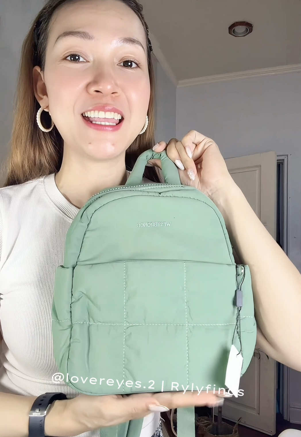 ang cure!ang ganda ng green😍 WESTBRONCO Puffer Bag Mini Bsckpack #westbronco #pufferbag #minibackpack 