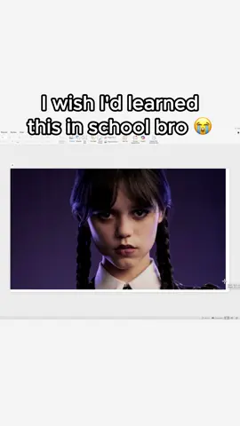 PowerPoint slide idea for your next presentation! 🤩 #powerpoint #presentation #wednesday #wednesdayaddams #creatorsearchinsights 