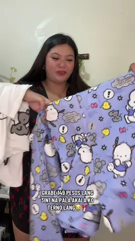 sobrang mura na ha 3in1 na pala #3in1setsleepwarepajamaset #pajamaset #sleepwear #sleepwearset 