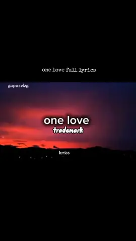 #one love full lyrics #viral song 2025