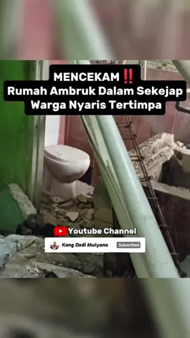 sudah masuk musim hujan‼️ untuk warga agar selalu waspada terhadap potensi longsor, banjir, dan bangunan rapuh.Keselamatan keluarga adalah yang utama #rumahroboh #bogorviral #dedimulyono #bogorselatan #kotabogor 