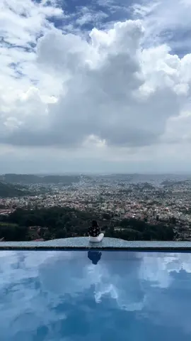 Sitting on the edge of the swimming pool & Enjoying the view of Kathmandu city# beautiful moment #Peaceful atmosphere#🕊️🕊️🕊️✌🏻🤍🤍#🤗🤗 #❤️❤️#❤️ 