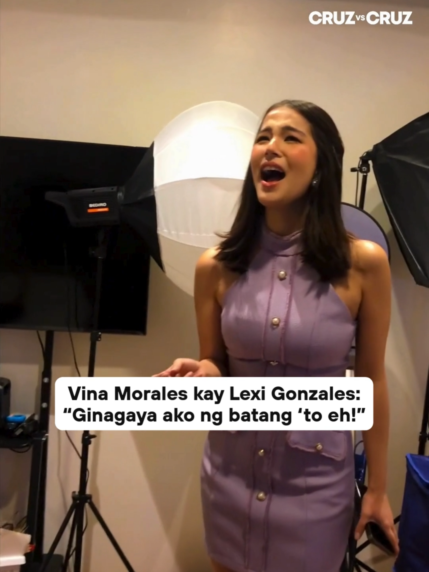 Lexi Gonzales, nag-audition gumanap bilang Vina Morales? 😂 We love seeing this kakulitan on the set of #CruzVsCruz! 😍 #lexigonzales #vinamorales #gmanetwork #fyp