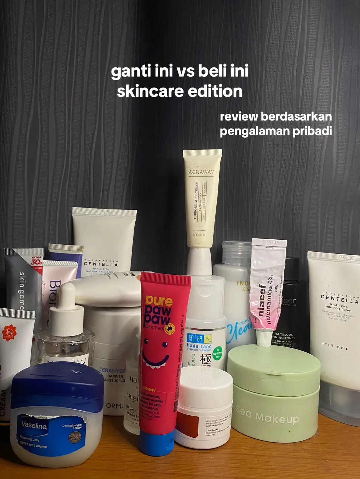 pernah ada di fase coba-coba berbagai skincare yang viral karena berharap jerawat-jerawat di seluruh mukaku dahulu kala bisa ilanggg👌🏻 #inoskin #gantiinivsbeliini 