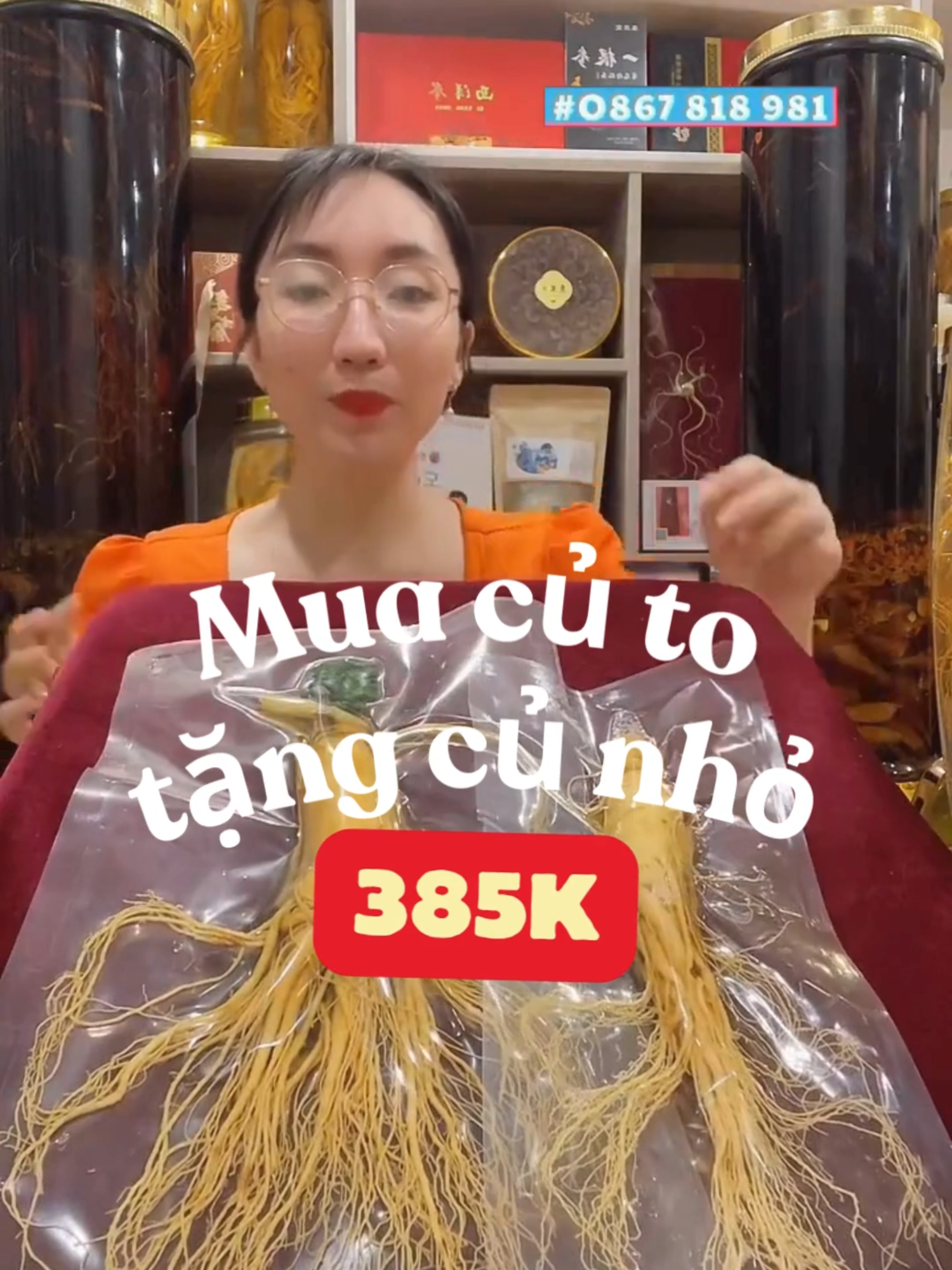 Combo ngâm 3lit giá đang ưu đãi chỉ 385k, anh chị nhận về gồm 2 củ nhân sâm và 1 sét đồ ngâm 5 vị thảo mộc để.  #samtruongbach #samngamruou #visukhshop