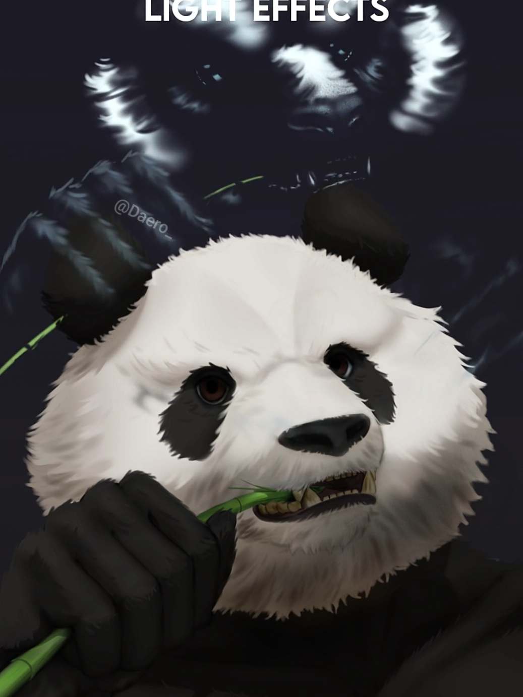 Panda !! Layer by Layer #drawing #digitalart #digitalpainting 