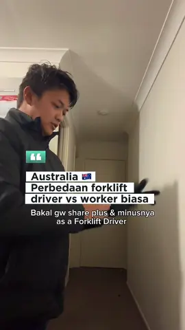 Kerja di Australia nggak selalu berarti angkat barang berat. 🚜 Jadi forklift driver punya plus minusnya sendiri: ✅ Kerja fisik lebih ringan ✅ Skill spesialis yang bisa dibawa ke industri lain ❌ Wajib punya lisensi (AUD 300–500) ❌ Tanggung jawab safety tinggi Ada yg mau nambahin? #forklift  #whv #studentdependentvisa 