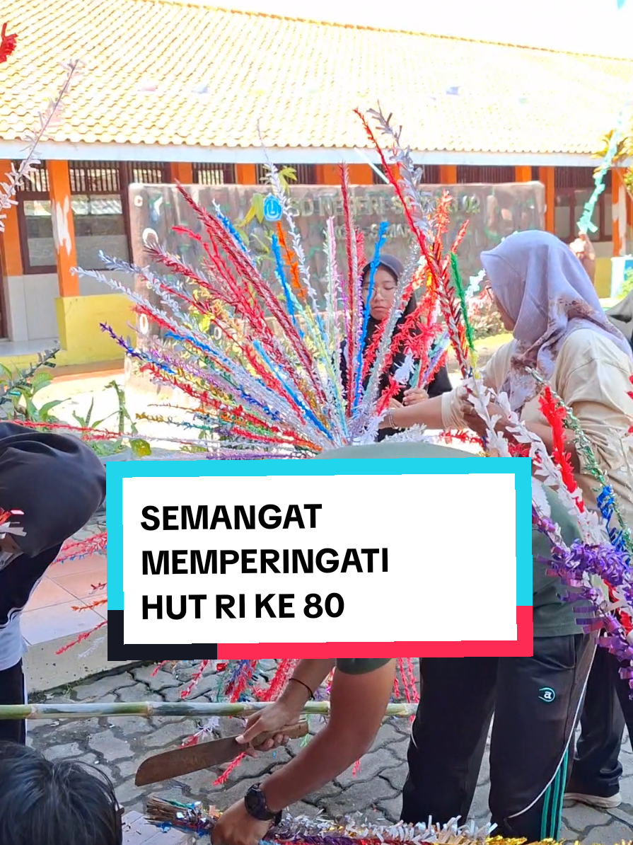 Semangat memperingati HUT RI ke 80 #hutri #hutri80 #17agustus #unnes #pgsd 