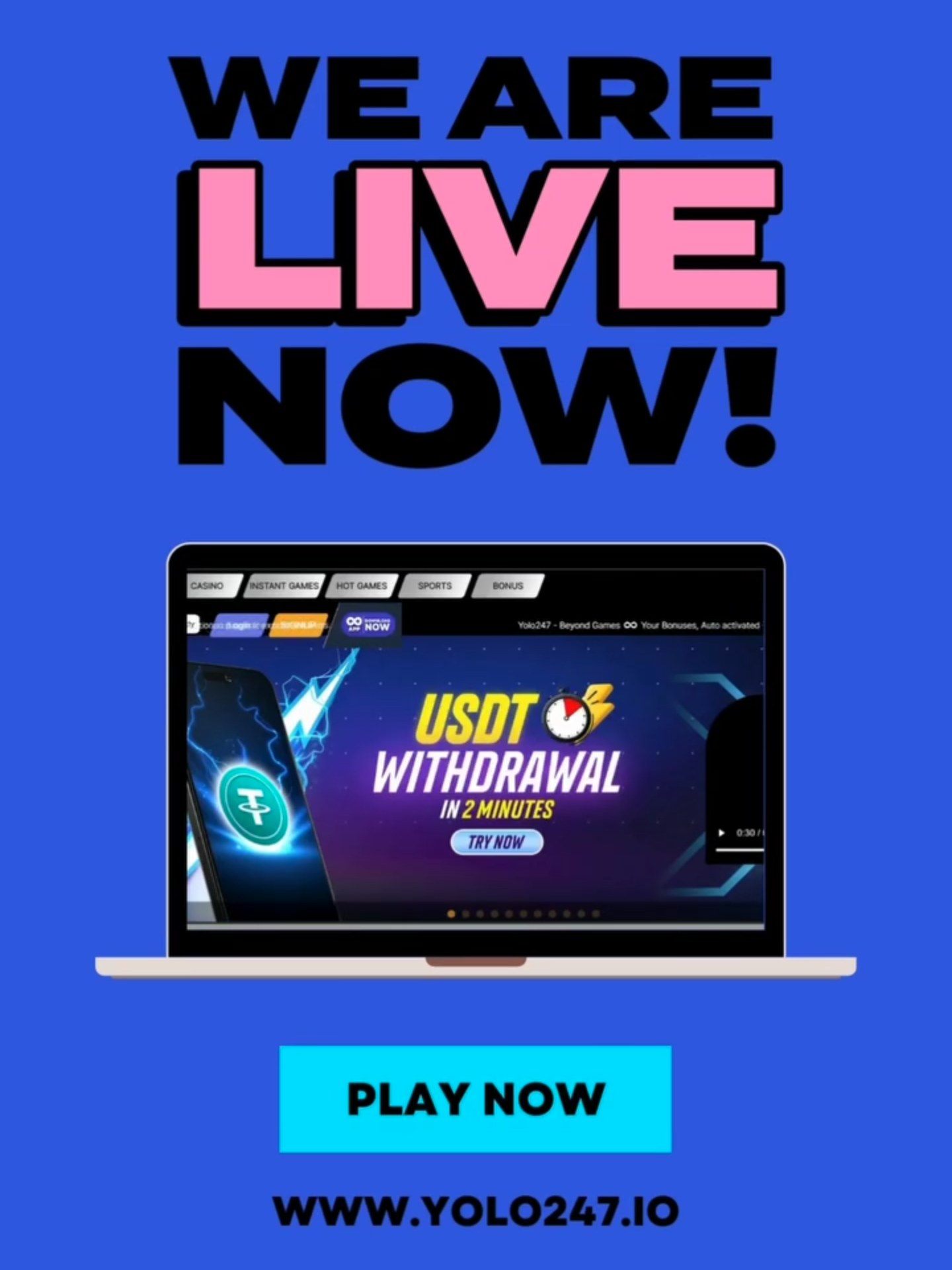 Yolo247 is LIVE! Your ultimate destination for nonstop gaming, massive wins, and exclusive offers is officially here! Follow us now to stay updated on the hottest promos, latest games, and real-time rewards. #viral #reels #fun #online #foryou #yolo247 #games #trending #wow #foryoupage #fyp #viralvideo #tiktok #shorts #views #game #sports #gaming