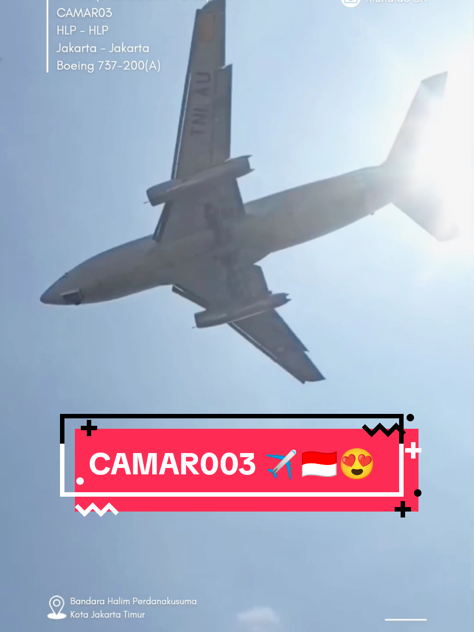 CAMAR03 mendarat di Runway 24 HLP setelah Gladi Demo Udara untuk persiapan HUT RI ke 80 😍🇮🇩✈️