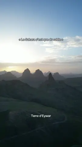 Ah bon? 🧐🇩🇿 Vue du ciel, l’Assekrem dévoile ses montagnes, ses crêtes déchiquetées et ses paysages lunaires. Un désert qui surprend, bien au-delà des clichés.  #terredeywar #desert #assekrem #tamanrasset