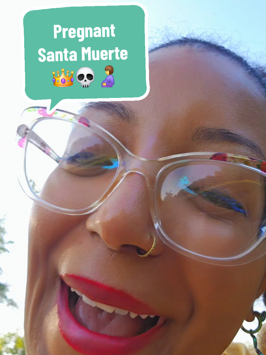 wait...... not meant wearing one of my Santa Muerte shirts and it has a rainbow on. 👑💀🕸🌈🕷🧿🤰🫂🫶🧙🏾‍♀️🕯 #santisimamuerte #lasantisimamuerte #santamuertedevotee #santamuerte #lasantamuerte 