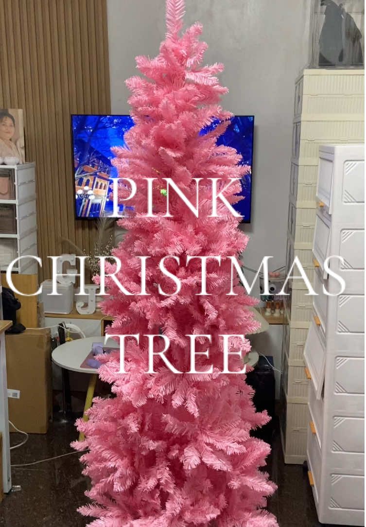 Pink Slim Christmas tree 🎄🩷 #pinkchristmastree #pencilchristmastree #christmasdecor #christmas #christmasdecorations @PH Decoration Home Store ✨✨
