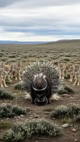 Mother Porcupine Fights Off Coyotes To Protect Her Child! #rescue #animals #wildlife