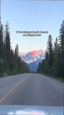 We dont have 🏔️🏞️ #canada #banff #mountain #driving #roadtrip 