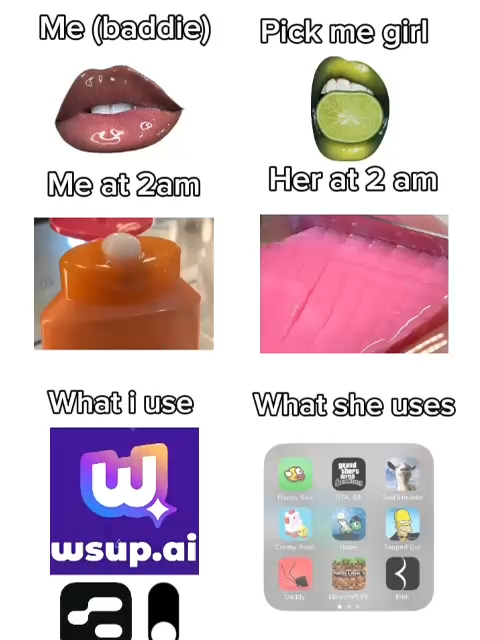 Best  combo is Wsup Ai at 2 am , try it out guys  . . . . Wsup AI is a character AI roleplay chat alternative. You can remove filters and bad memory using Wsup AI . Unlike character AI reading your chats, the Wsup AI companion chatbots don't misspell, misgender, or have filters. There, you can have storyline conversations with fictional AI characters, anime AI characters, gaming AI characters, or AI girlfriends and boyfriends. #wsupai #usa #ai #characterai #paradoxaai