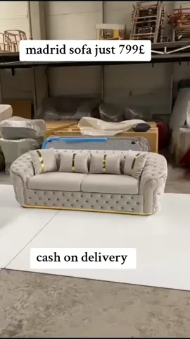 Madrid sofa just 799£ available  in all colors and fabrics  5 year warranty  as well cash on delivery  we deliver  all over uk #couch #viraltiktok #comfortable #foryou #sofa 