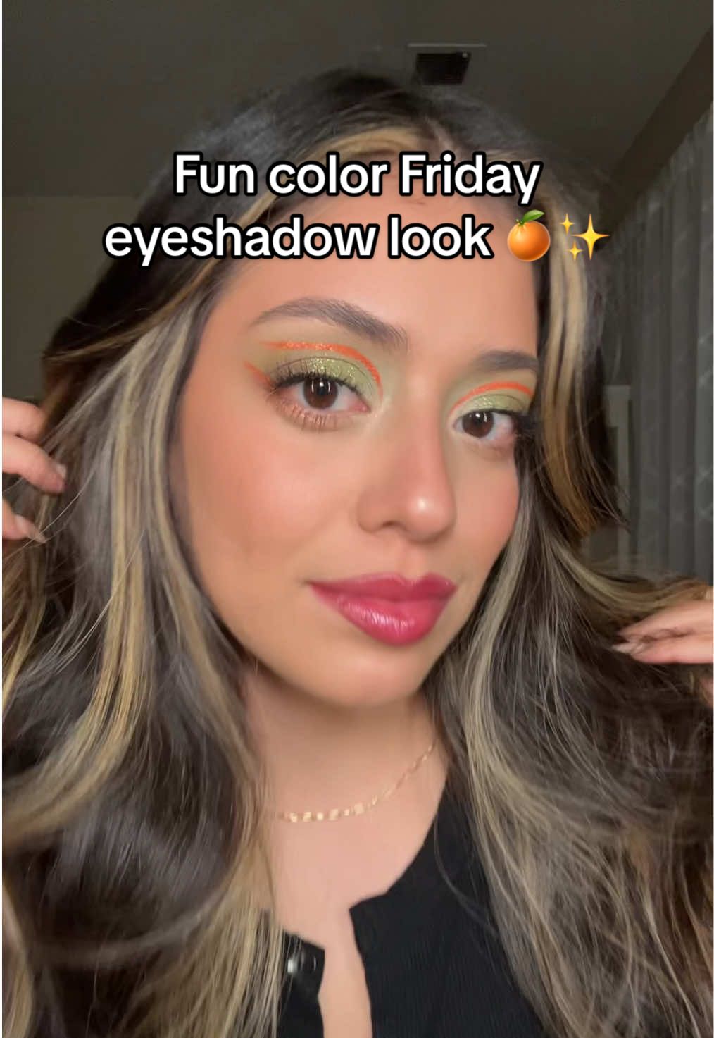 Fun color Friday EYESHADOW look 🍊😍 @Sigma Beauty Spectrum  @NYX Professional Makeup I know that’s bright  @makeupbymario Lauren @Fenty Beauty Fusha Flex #makeuplook #thelifeofashowgirl #taylorswift #makeupartist #lipcombo 