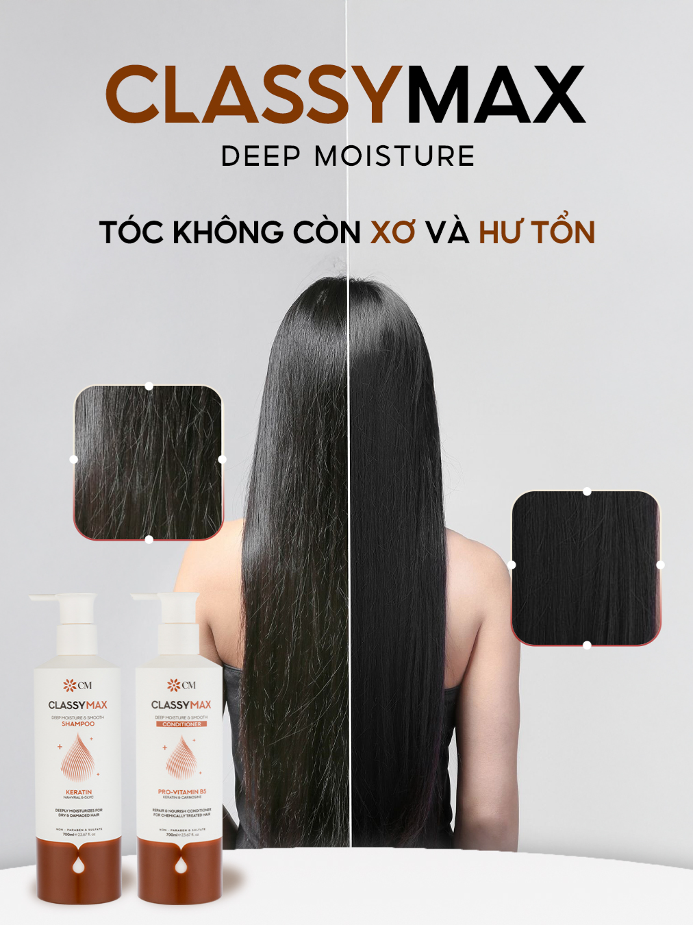 Tóc hư tổn vì nhiệt & hóa chất? Hãy để Classy MAX Deep Moisture lo!!!! #ClassyMAX #3tangduong #ClassyMAX3tangduong #ClassyMAXdeepmoisture