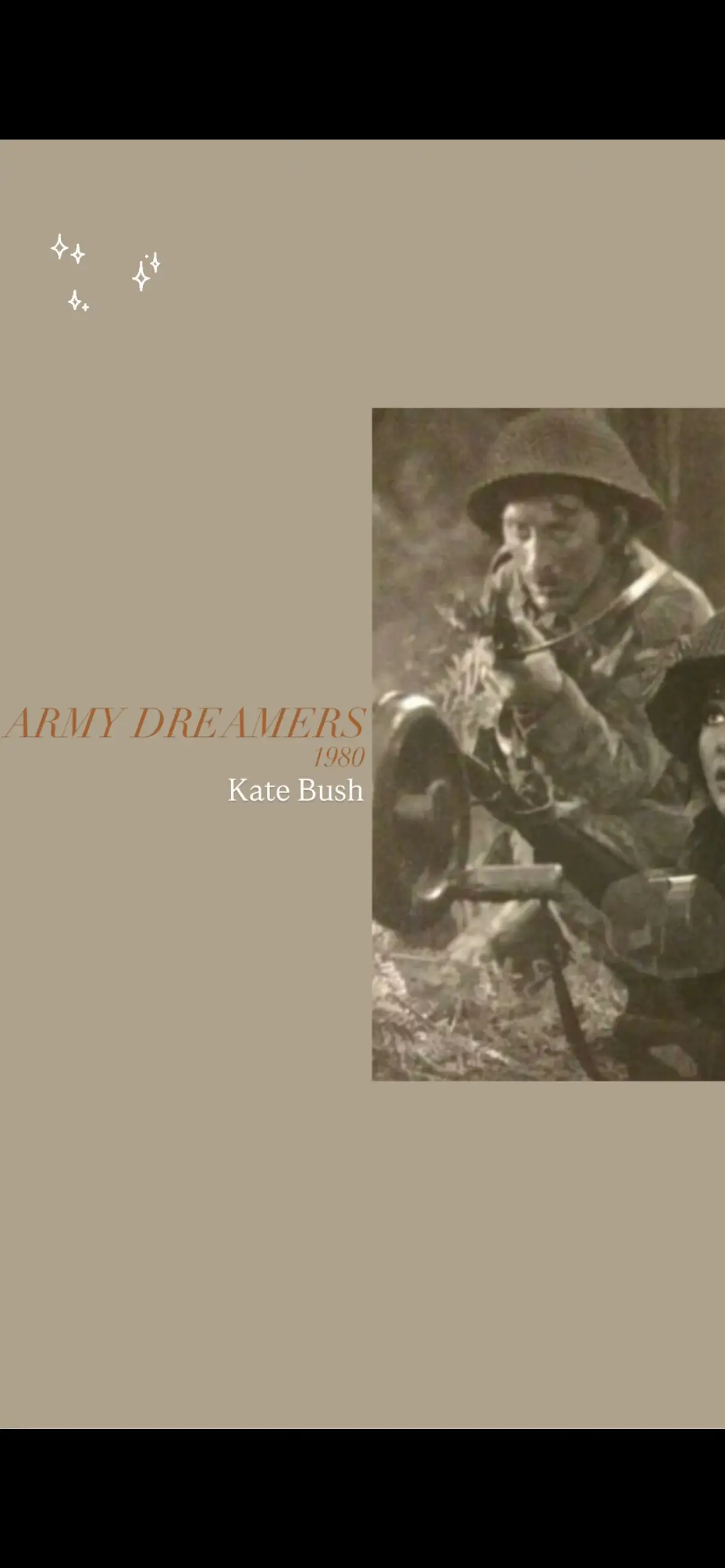 oh, what a waste of army dreamers..  #armydreamers #katebush #mylittlesoldier #lyrics #fyp ❤️‍🩹