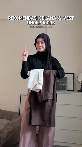 ( SPILL OUTFIT DI CAPTION 👇 ) Vest 50rb an, celana 80rb an ??? OMG😱 gak nyangka khan??? Gila nih punya koleksi sebagus ini dengan harga yg murmer tapi kualitasnya tetap bagus👏🏻👏🏻👏🏻 Detail outfit link di bio profil : pashmina link no. B 149 inner link no. B 180 vest link no. B 206 celana link no. B 207 tas link no. B 56 sepatu per1 link no. 596 sepatu ke2 link no. 591 cara order : klik link di bio profil aku -> lalu klik tanda 3 titik di atas pojok kanan -> lalu klik tulisan ( buka di browser ) -> lalu cari no. sesuai produk -> lalu klik order selesai #outfithijab #outfit #fyp #celana #vest 