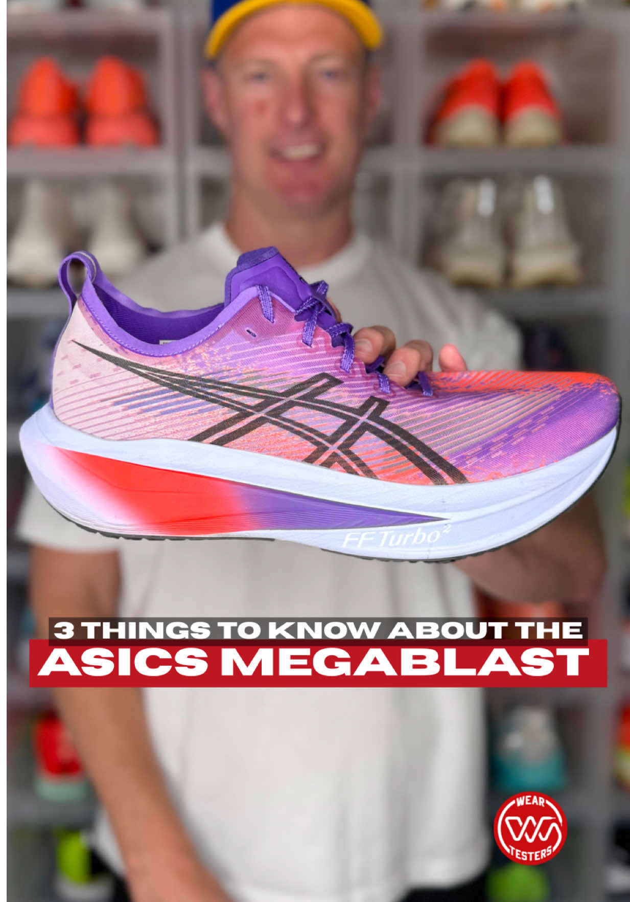 3 things you need to know about the new @ASICS Megablast. Are you considering it for your next running shoe? #asicsmegablast #runningshoes #weartesters @Drew 