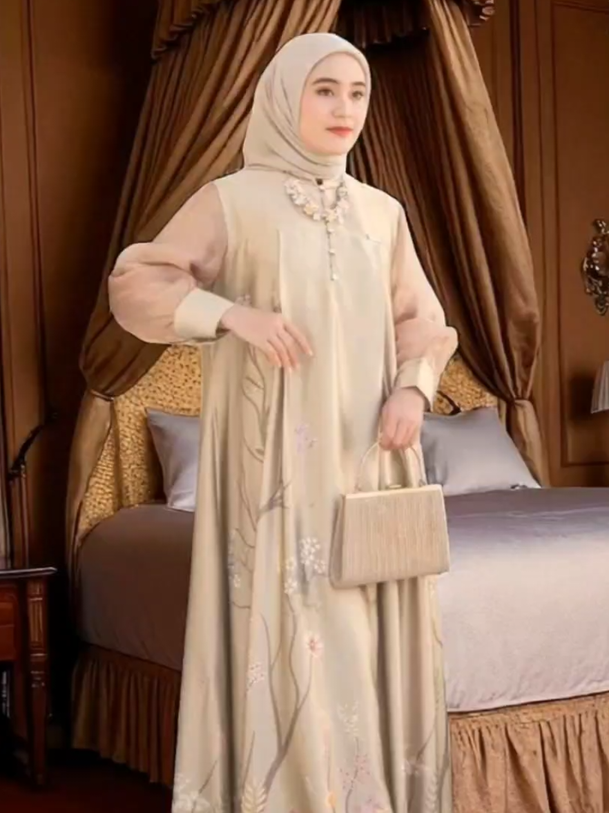 Tsanara Maxy Gamis Muslim Lebaran 2025 Dress Kondangan Mewah Kekinian Panjang Kancing Kerah Syari Balon Simple Nyaman by Ventedaily #gamis #gamiskekinian #gamismurah #gamiscantik #gamislebaran 
