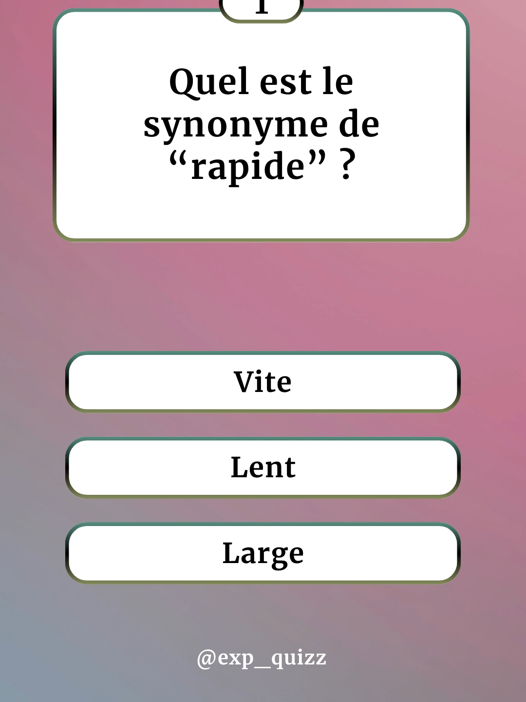 Quiz du Jour '' Synonymes '' ✅ Teste-toi et partage ton Score ! 💬 #exp_quizz #quiztime #france #francais #virale