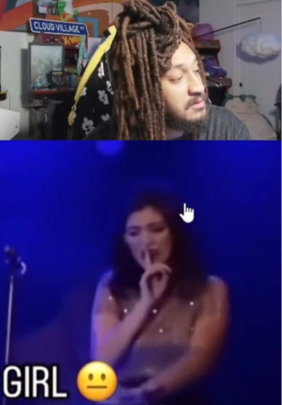 She shushed her fans for nothing lmao