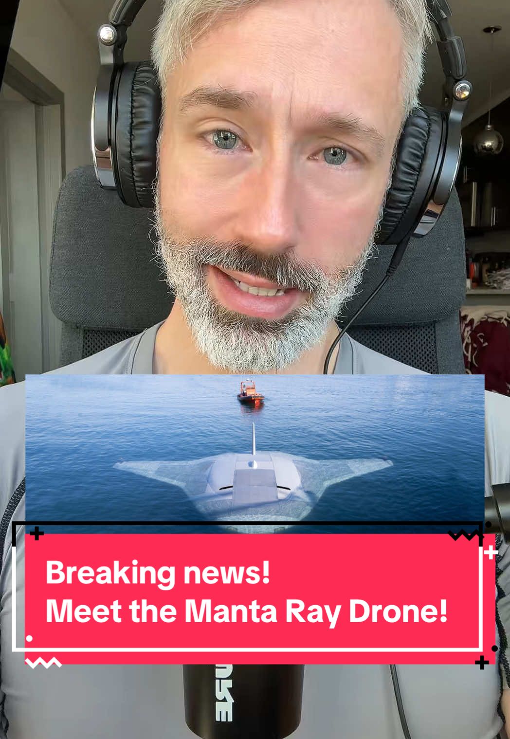 Breaking news! Meet the Manta Ray Drone! #breakingnews #mantaray #drone #technology #fyp 