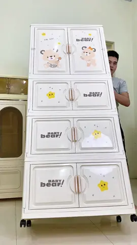 Tủ treo quàn áo hoạ tiết Gấu xinh xinh #tiktokshop #quanggiadung668 #tutreoquanao #tutreodo #tuquanao 