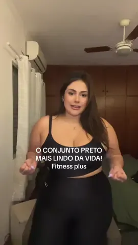 O MELHOR CONJUNTO FITNESS PRETO QUE JÁ TIVE! 😲 #fypppppppppppppppppppppppp #videoviral #grwmfitness #plussizefitness #roupafitness 